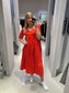 VIPRISILLA Long Dress - Poppy Red
