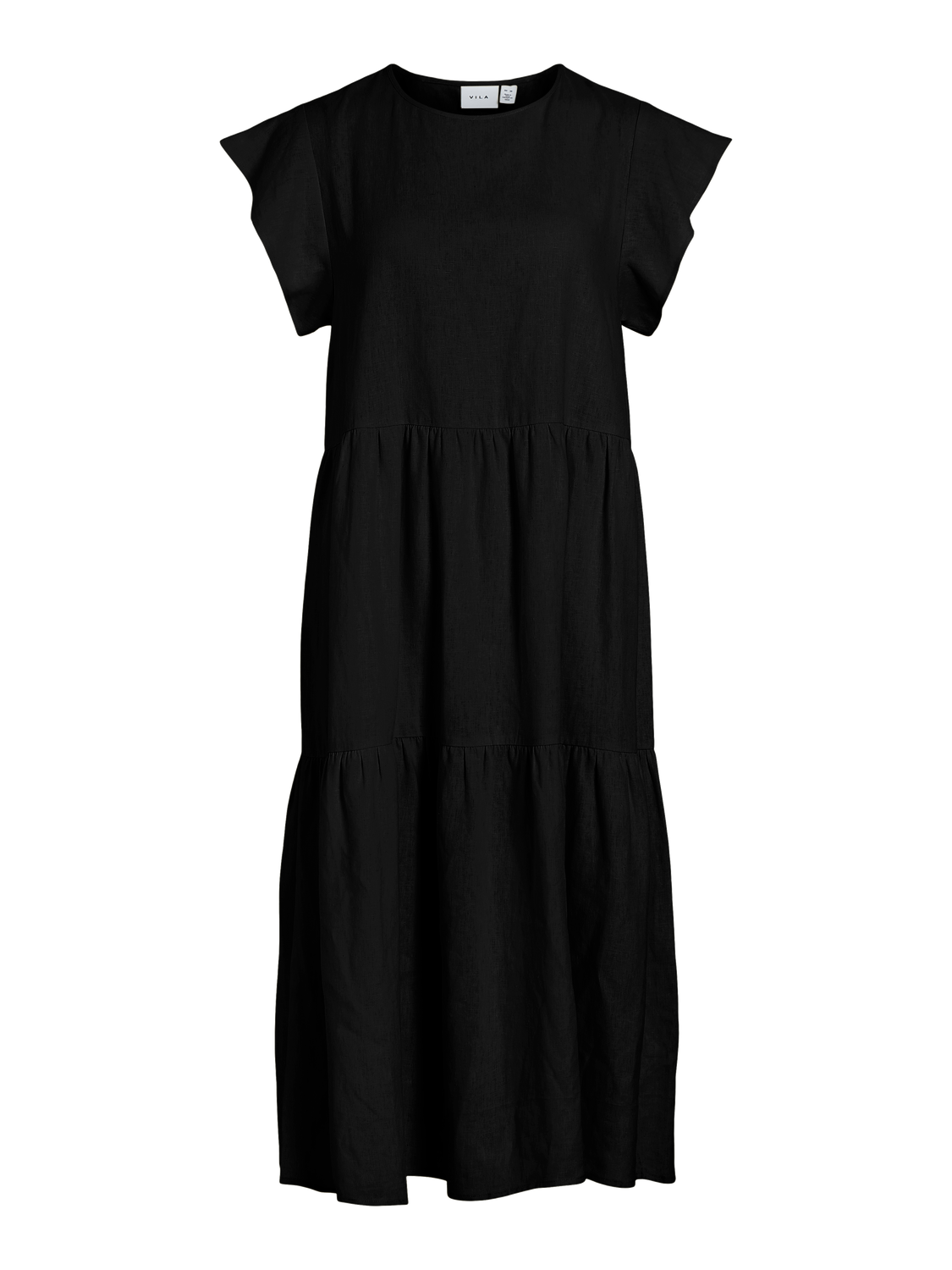 VISUMMER Linen Dress - Black