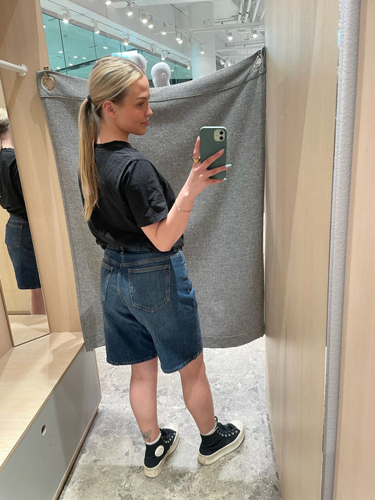 VIJAF Shorts - Medium Blue Denim