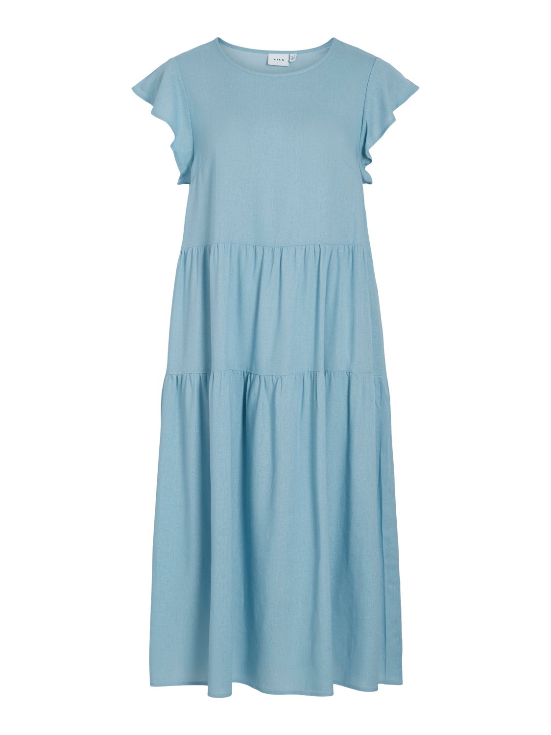 VISUMMER Linen Dress - Kentucky Blue